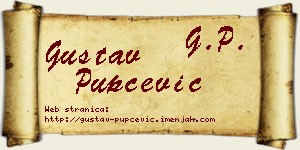 Gustav Pupčević vizit kartica